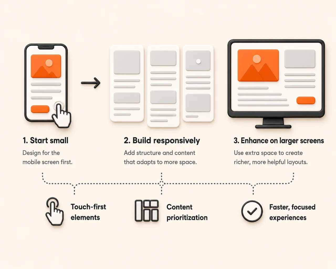 What is mobile-first design? — illustration