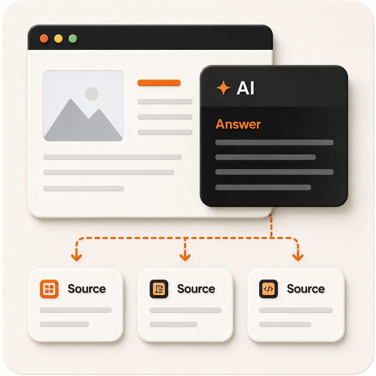 Will AI replace websites? — illustration