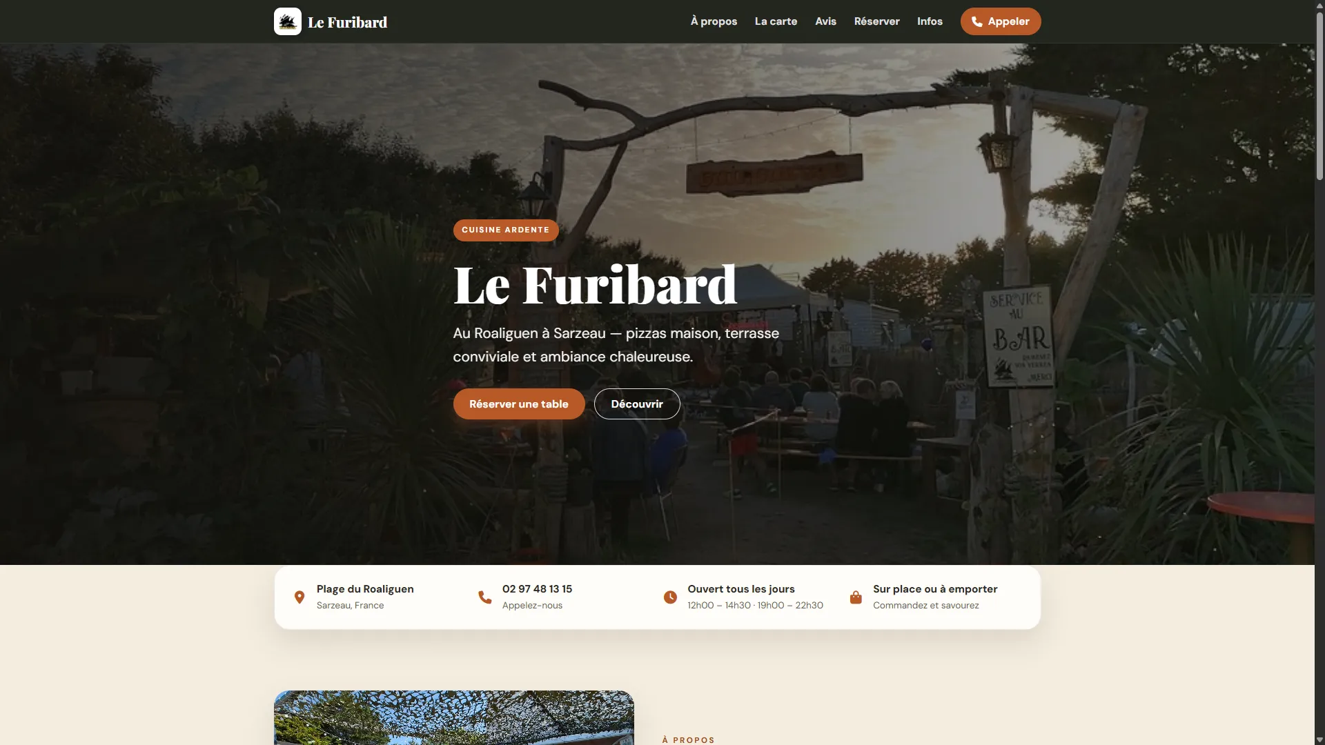 The Le Furibard website homepage