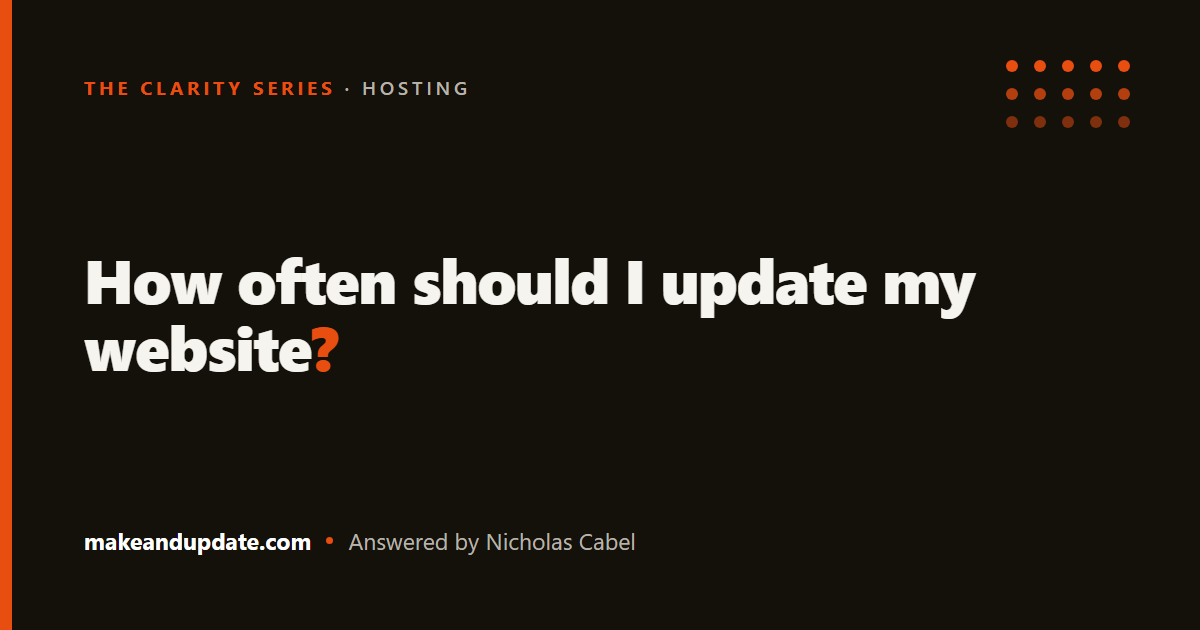 How often should I update my website? — illustration