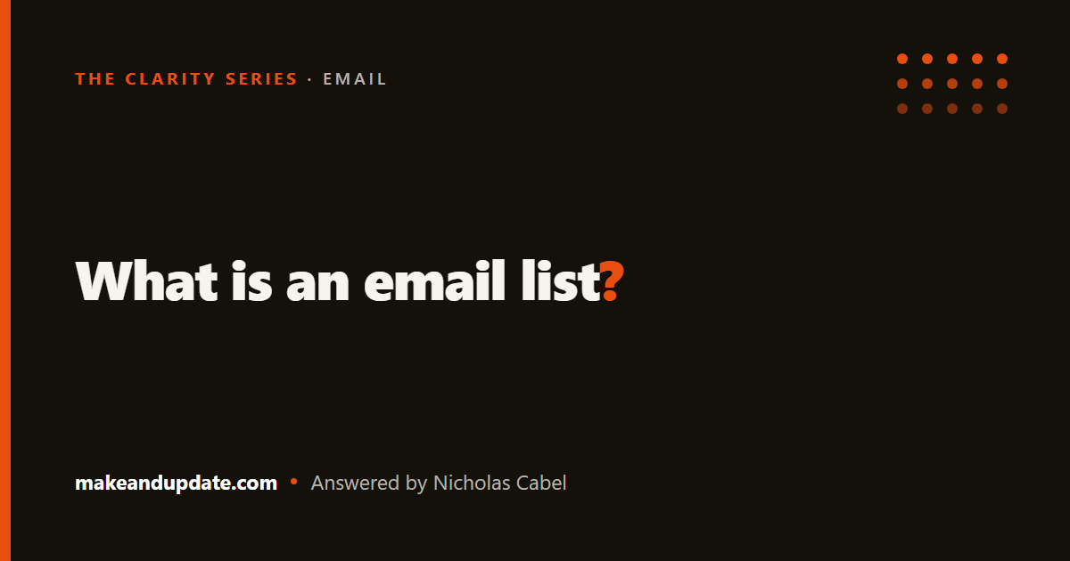 What is an email list? — illustration