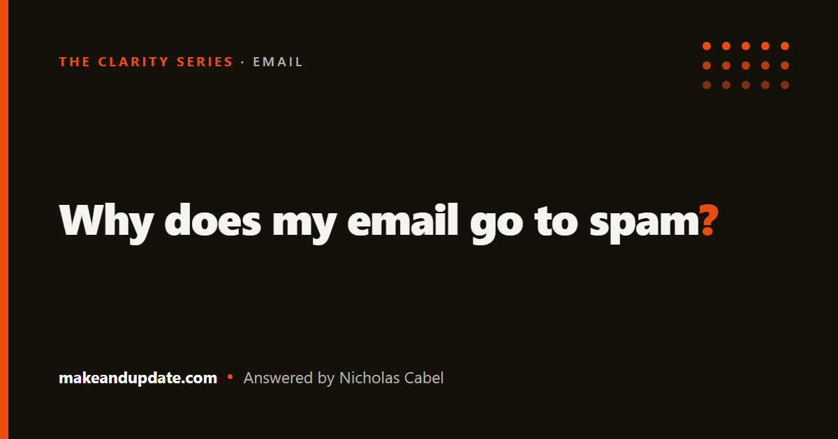 Why does my email go to spam? — illustration